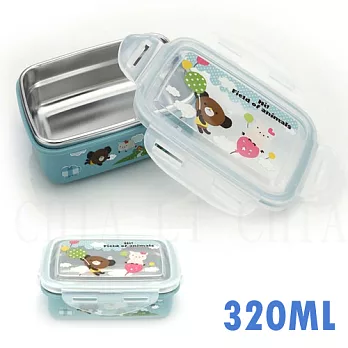 韓製【MOCA&ROSE】不鏽鋼隔熱長形保鮮便當盒-320ml