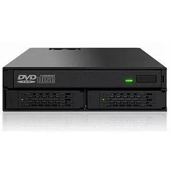 ICY DOCK 2x2.5吋SATA/SAS HDD/SSD+薄型光碟機空間模組-MB994IPO-3SB