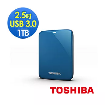 TOSHIBA Canvio Connect 1TB USB3.0 2.5吋行動硬碟藍色