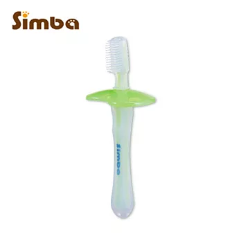 小獅王辛巴 安全矽膠練習牙刷淘氣綠
