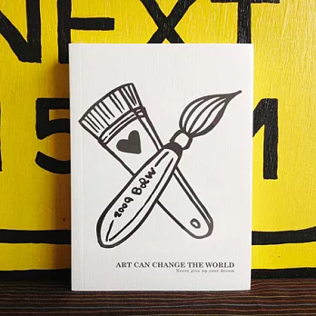 「MonkeyCookie」A6空白筆記本- 藝術筆刷