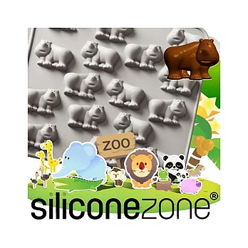 【Siliconezone 】施理康ZOO耐熱巧克力模/冰模-灰犀牛