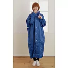 BrightDay風雨衣連身式 - 水漾色彩前開款2XL寶藍