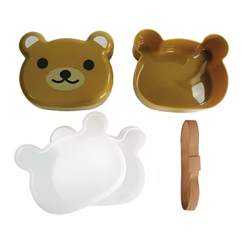 【可愛小物】雙層便當盒小熊(棕)