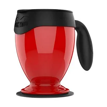 【吸奇不倒杯】桌上型雙層有蓋馬克杯紅