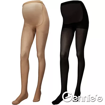 【Gennie’s奇妮】孕婦專用彈性褲襪(140丹)(GM10)XL黑