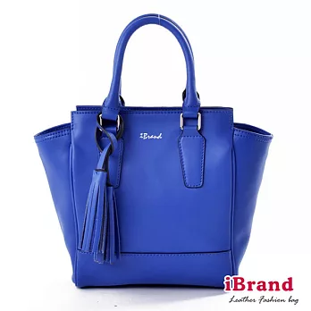 【iBrand 天然皮革】輕盈風‧繽紛牛皮流蘇包HS-IB-1343-寶石藍