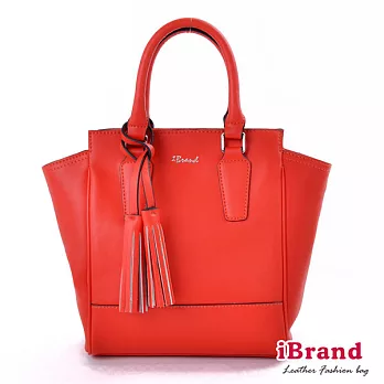 【iBrand 天然皮革】輕盈風‧繽紛牛皮流蘇包HS-IB-1343-R- 薔薇紅