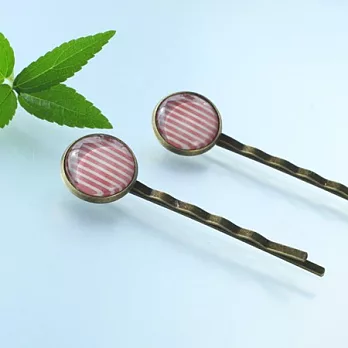 胭脂緋紅髮夾一對(紅)‧輕靈之森手工療癒系