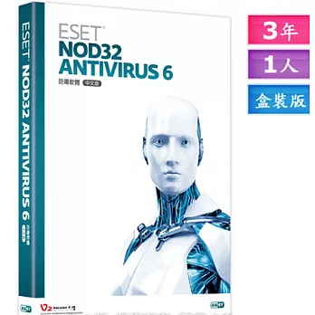 ESET NOD32 Antivirus 6 三用戶三年