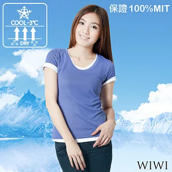 【WIWI】保證100%MIT遮熱吸排節能涼感圓領衫(木槿紫 女 M-XL)XL木槿紫