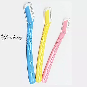 悠貝莉Yourberry粉色系 安全修眉刀 短柄(3入)
