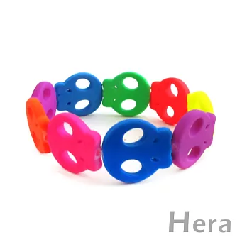 【Hera】赫拉 韓國飾品螢光繽紛骷髗頭手鍊繽紛色
