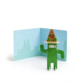 忍者兔立體卡片-澄黃