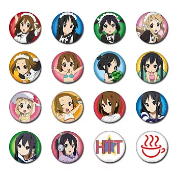 K-ON!!輕音部P2-小別針胸章(1)(一組16入)