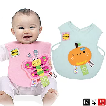 【拉孚兒 Naforye】背心型沙沙紙布標口水圍兜橘子