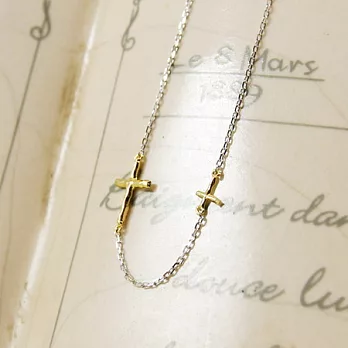 ECO安珂.十字架925純銀鎖骨項鍊