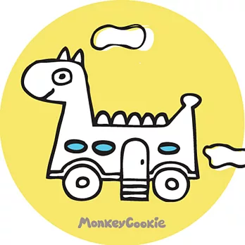 「MonkeyCookie」胸章交通工具系列- 恐龍車