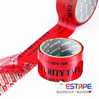 【ESTAPE】保密膠帶(全轉移型)紅色