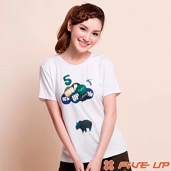 【FIVE UP】氣球樂園棉OP圓領Tee-女(經典白)L經典白-L