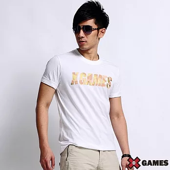 【美國X GAMES】幻色象限棉圓領Tee-男(經典白)2XL經典白-2L