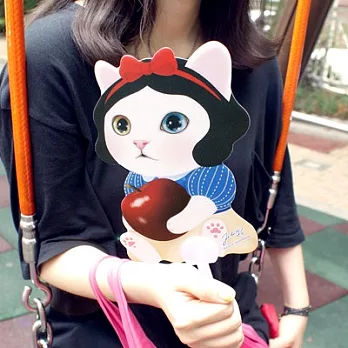 Jetoy, choo choo甜蜜貓 娃娃扇子_Snow white