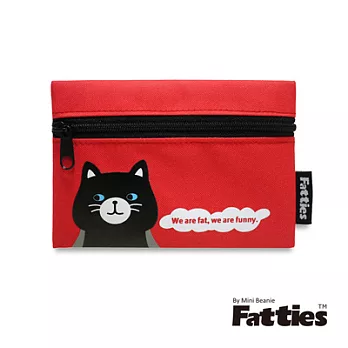 【Fatties】零錢包(內附鑰匙圈)-小貓(紅色)