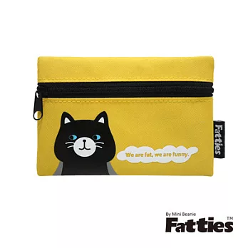 【Fatties】零錢包(內附鑰匙圈)-小貓(黃色)