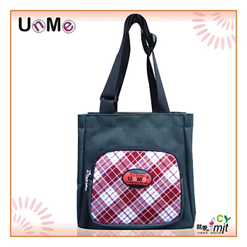 【UnMe】可愛格紋輕巧餐袋／紅格色