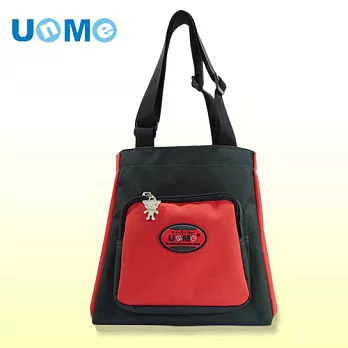 【UnMe】可愛輕巧餐袋/黑紅色