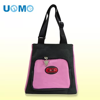 【UnMe】可愛輕巧餐袋／黑粉紅