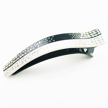 【Haface髮飾】時尚感亮晶晶 水鑽抓夾 (黑色)