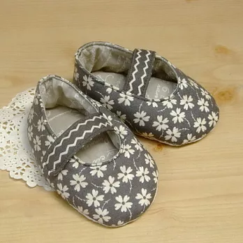 手縫ok!-嬰兒鞋B款-灰(拼布材料包)