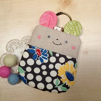 手縫ok!-咪咪鼠零錢包(拼布材料包)