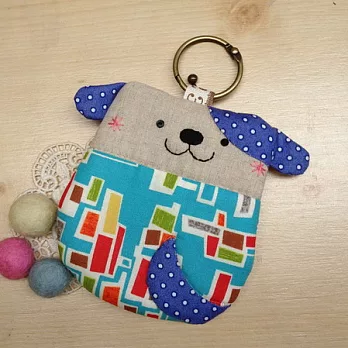 手縫ok!-黑皮狗零錢包(拼布材料包)