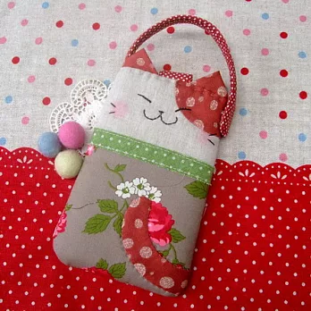 手縫ok!-凱西貓智慧手機袋(拼布材料包)