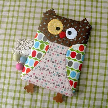 手縫ok!-貓頭鷹8吋電腦保護袋(拼布材料包)