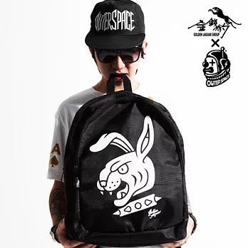 金錢豹 x OUTERSPACE 豹豹兔包 黑