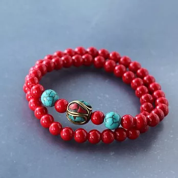 時來運轉手珠‧尼泊爾珊瑚轉運珠鍊Butterfly’s Asia Dream