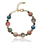 Enya★古典美人 圓形寶石手鍊金色