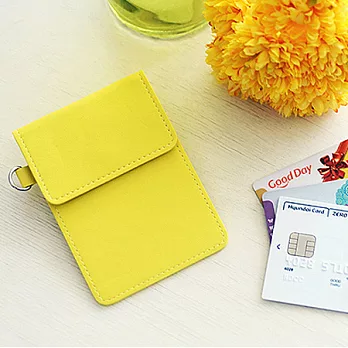 Look at me 馬卡龍票卡收納包-檸檬黃