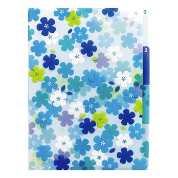 midori 3層資料夾(A5)(A5)小藍花