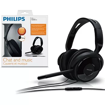 PHILIPS 耳罩式耳機麥克風 SHM6500黑色