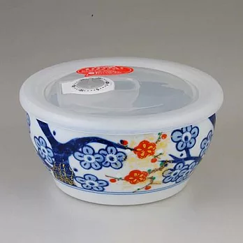 <有田燒>密封保鮮微波碗(染錦枝梅)