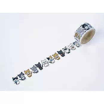 ROUND TOP (Masking tape) 和紙膠帶可愛貓咪