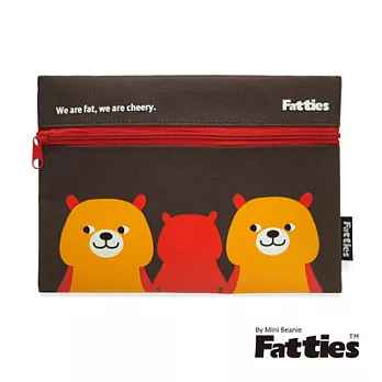 【Fatties】化妝收納包-小熊(咖啡)