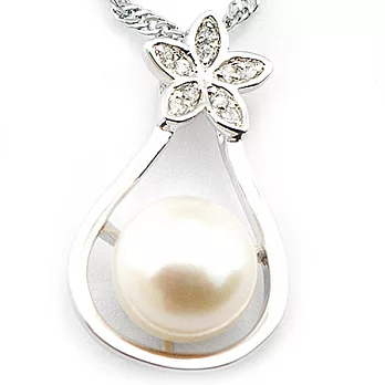 【山本美樹】搖籃花曲 淡水珍珠項鍊(銀色)