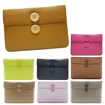 Hallmark PU tab袋(7"~8")附拭鏡布咖啡