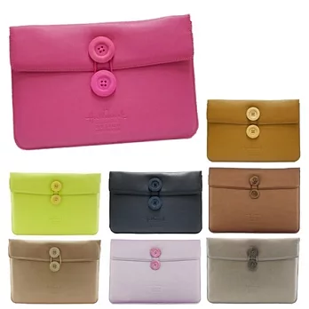 Hallmark PU tab袋(7"~8")附拭鏡布桃紅