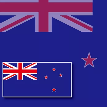 【國旗商品創意館】紐西蘭國旗抗ＵＶ、防水貼紙2入／New Zealand／世界多國款可選購